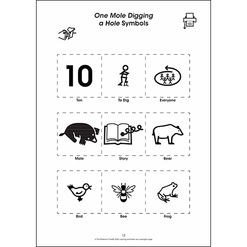 Using Makaton with One Mole Digging a Hole (PDF file)