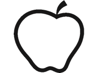 Makaton symbol for Apple