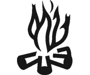 Makaton symbol for Fire