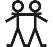 Makaton symbol for friend