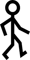 Makaton symbol for To Walk