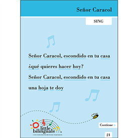 Little Bilinguals Spanish song: Mr Snail