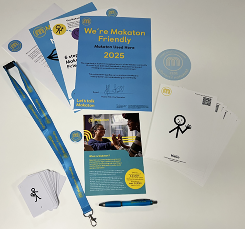 Makaton Friendly pack: Makaton Friendly Window Sticker, Makaton Friendly Certificate, 6 Steps to Makaton Friendly Poster, A staff-facing guide to embedding Makaton in daily practices, Ask for Help Poster, A5 Symbol Cards