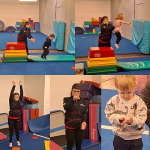 Ellie coaching in the gym